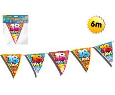 Guirlande fanions anniversaire 18 ans - Taille Unique