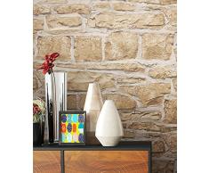 Newroom Papier peint motif mur de briques, Papier peint au design 3D de style moderne, motif pierre, style loft avecguide à tapisser [français non garanti]