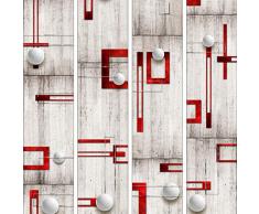 murando Papier Peint Adhésif PURO 10 m sans repetition Mural Décoration Feuille Autocollante Stickers XXL Poster Tableaux Muraux Tapisserie Photo Trompe loeil beton rougee Rahmen a-A-0214-j-a