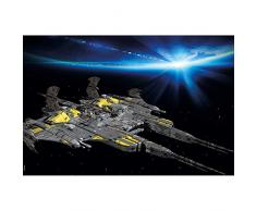 GREAT ART Papier Peint Chambre denfant – Vaisseau Spatial – Décoration Vaisseau–Naval Spatial Millenium Falcon Galaxy World Earth Tout Photo sur Fond décran Wallpaper (210 x 140 cm)