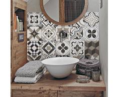 12 Pieces 15x15 cm - PS00089 Adhésive décorative à Carreaux pour Salle de Bains et Cuisine Stickers carrelage - Made in Italy - Stickers Design
