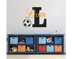stickers muraux pour chambre Sticker prénom garçon - Décorations de foot - Sticker prénom garçon - Décorations murales - Décoration murale sport Décalque personnalisé en vinyle