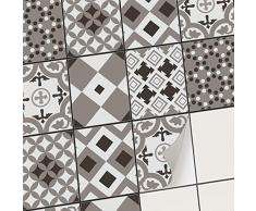 Carrelage Autocollant - Stickers Carreaux Cuisine I Carreau de Ciment adhesif Mural pour Cuisine et Salle de Bain I Stickers carrelage (20x25 cm I 6 - Pièces)