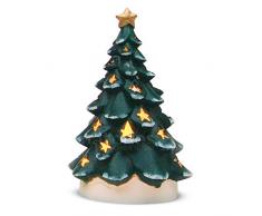 matches21 1 Photophore en Forme de Sapin pour Sapin de noël en Porcelaine Vert 18 cm