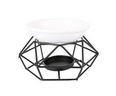 Brûleur à lhuile aromatique, décoration de bureau à domicile de bougeoir à huile essentielle en céramique géométrique