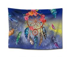 Nunbee Tapisserie Wandbehang Mandala Tenture Hippie Etoile Elephant Tapisserie murales Indienne 3D Wall noël Tapestry Chambre d'étudiant Décoratifs, Carillons éoliens 3 100 * 75cm