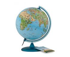TECNODIDATTICA – 0325sasaitkbbgd6 – Globe Terrestre Safari avec Livre, 25 cm