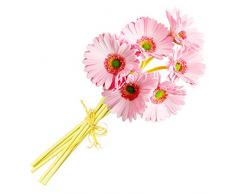 Boburyl Artificielle Chrysanthème Bundle Simulation Fleur PU Décoration Florale Fausse Fleur Bundle Décoration dintérieur, Rose