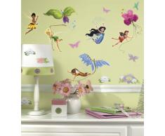 Thedecofactory 539147 Disney Les FÃÃES Brillant REPOSITIONNABLES (30 Stickers), Vinyle, Multicolore, 104 x 26 x 2,5 cm