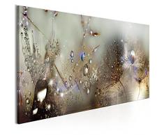 murando Impression sur Toile intissee 120x40 cm 1 Piece Tableau Tableaux Decoration Murale Photo Image Artistique Photographie Graphique Fleurs Nature Gris Pissenlit b-C-0169-b-c