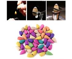 70 pcs Naturel fumée le Reflux Pagode dintérieur dencens Cône Bullet aromathérapie Lavande Rose jasmin