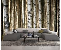 Papier Peint 3d Trompe L'oeil moderne forêt de bouleau 415cmX254cm