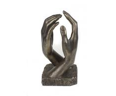 Cold Cast Bronze Hands Romantic Sculpture Inspired by THE CATHEDRAL By Great Sculptor Auguste Rodin, A Great Bronze Anniversary Present or Wedding Gift by Bronze Sculptures