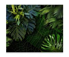 murando Papier peint intissé feuilles tropicales Monstera 350x256 cm Décoration Murale XXL Poster Tableaux Muraux Tapisserie Photo Trompe loeil Ornament Nature vert b-C-0224-a-a