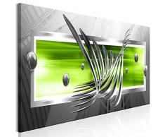 murando Impression sur Toile intissee Abstrait 120x40 cm Tableau Tableaux Decoration Murale Photo Image Artistique Photographie Graphique 1 Partie Gris Vert a-A-0344-b-b