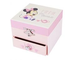 TROUSSELIER - DISNEY - Minnie - Boîte à Bijoux Musicale - Idéal Cadeau Jeune Fille - Musique Lullaby de Mozart - Colori Rose