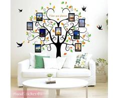 Wandsticker4u - Sticker mural grand photo famille arbre - Image: 160x240 cm - Sticker mural Cadre Photo Famille autocollant mural arbre décoration pour Salon, Chambre, Couloir XXL