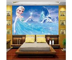 MIYCOLOR Papier peint photo 3d taille personnalisée fresque murale chambre denfants Reine des neiges papillon image peinture canapé TV fond décran pour murs 3d, 200x140 cm (78.7 x 55.1 in)