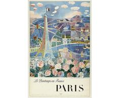 Affiche Vintage/Retro de Paris - Format 40 x 60 cm