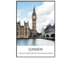 Panorama® Poster Coucher du Phrase Ville de Londres 35 x 50 cm | Imprimée sur Poster de Grande qualité | Poster Ville | Poster Moderne pour la Maison | Décoration Murale Vintage | Photos