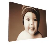 Votre photo imprimée sur une toile murale personnalisée format A4 30,5 x 20,3 cm cm, encadrée avec boîte Cadeau idéal