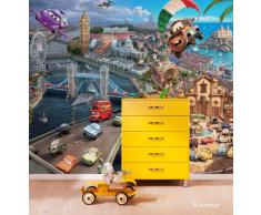Komar « Disney Pixar Cars World » Papier Peint Mural, Multicolore, 8 pièces