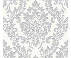 A.S. Création 329841 32984-1 Memory 3 Papier peint intissé Motif baroque Blanc métallisé 10,05 m x 0,53 m