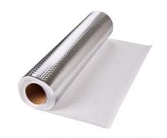 TONGXU Papier Aluminium Feuille 61x300cm,Autocollant anti huile cuisine, Autocollant aluminium cuisine, Papier aluminium auto-adhésif imperméable à leau, pour Armoire Carrelage Mur Cuisine