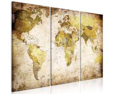B&D XXL murando Impression sur Toile intissee 120x80 cm 3 Pieces Tableau Tableaux Decoration Murale Photo Image Artistique Photographie Graphique Carte du Monde 020213-3
