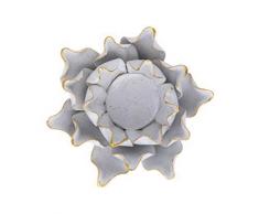 Present Time Flower, Bougeoir en Porcelaine Fait Main (White - PT307)