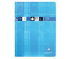 ClaireFontaine - Réf 3347C - Cahier Travaux Pratiques Piqué 24x32 cm 120 Pages Grands Carreaux 90 g et Uni 125 g- Coloris Aléatoire vendu à l'Unité