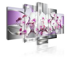 Impression sur toile 200x100 cm - Grand format - XXL - 5 Parties - Image sur toile - Images - Photo - Tableau - motif moderne - Décoration - pret a accrocher - fleurs 020110-118 200x100 cm B&D XXL