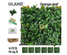 ULAND A002 Lot de 6 Haies artificielles, Panneaux de buis, Lierre Vert/clôture de confidentialité pour la Maison, Le Jardin, lextérieur