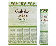 Encens Goloka Holy Basil 12 boîtes Parfum Basilic Bâtonnets dencens indien