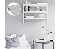 45cmx10M Imperméable Papier Peint Auto-Adhésif Trompe loeil Stickers Autocollant Muraux Décoration Murale pour Chambre Salon Meuble, Grise