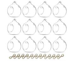 Sziqiqi Boules De Verre Creatives, Bougeoir De Mariage Romantique/Anniversaire/Vacance, Bougeoir Decoratif, 12Pcs/Set