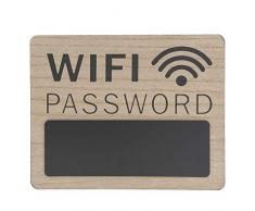 C&E Plaque Vintage rétro en Bois avec Inscription en Anglais « WiFi Password, Dimensions 30 x 24 cm, Bois Clair avec Plaque de Table et Pictogramme Idéal pour la Maison et Le Restaurant