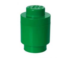 Brique de rangement LEGO 1 plot ronde, Boîte de rangement empilable, 950 ml, vert