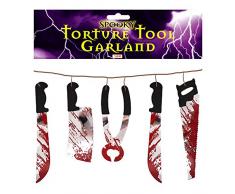 Garland Torture décoration pour Halloween, taille : 1,8 m, matériau : plastique