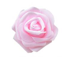 Générique Lot 50pcs Fleurs Mousse Rose Artificielle Tête Mariée Bouquet Décoration Mariage Partie - Rose, 6-7cmx 3.5cm