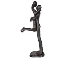 Aoneky Statuette Couple- Sculpture en Fer - Statue Amour Passionate Romantique- Décoration de Maison & Bureau (Sauter et sembrasser)