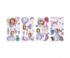 Thedecofactory RMK2294SCS Disney Princesse Sofia ROOMMATES REPOSITIONNABLES (37 Stickers), Vinyle, Multicolore, 104 x 26 x 2,5 cm