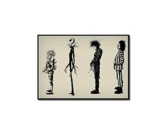 Zhaoyangeng Décor À La Maison Peinture Tim Burton Film Beetle Edward Scenic Film Affiche Hd Imprimer Affiche Wall Art Photos- 50X70Cm Sans Cadre