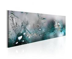 murando Impression sur Toile intissee 120x40 cm 1 Piece Tableau Tableaux Decoration Murale Photo Image Artistique Photographie Graphique Fleurs Nature Gris Bleu Pissenlit b-C-0169-b-d