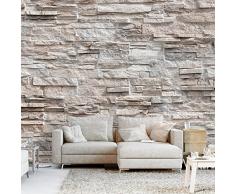 murando - Papier peint intissé Pierre Optique 400x280 cm - Papier peint – Trompe l oeil - Tableaux muraux – Déco – XXL - Mur Pierre Optique 3D f-C-0164-a-b