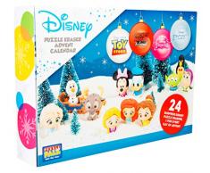 Sambro DIS-6975 Calendrier de lAvent Puzzle Palz Gomme Disney Frozen Princess Toy Story et Beaucoup dautres Enfants à partir de 3 Ans Multicolore