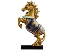 ZZWEJ Figurine Statuette, Sculpture,Décoration dintérieur,Cheval Modèle Art Statue Accessoires Médiévale Sculpture Abstraite Moderne Bureau Bureau Décoratif