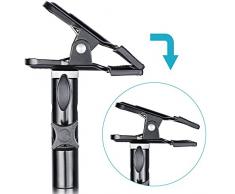 Neewer® Pince Support Porte Photo Studio Lourd Collier Métallique avec Raccord de 5/8" Support Lumière pour Réflecteur