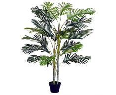 Palmier Artificiel Hauteur 150 cm Arbre Artificiel décoration Plastique Fil de Fer Pot Inclus Vert