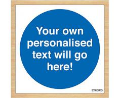 Lot de 10 à personnaliser santé & Stickers Panneau de porte de sécurité incendie (10 x 10) Par stika.co